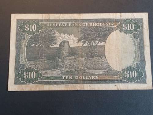 Reserve Bank of Rhodesia 15th December 1973 Ten Dollars