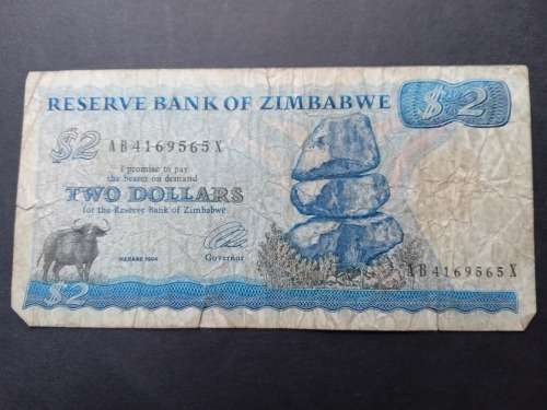Reserve bank of Zimbabwe Two Dollars 1994