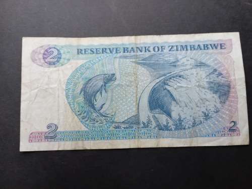 Reserve bank of Zimbabwe Two Dollars 1983