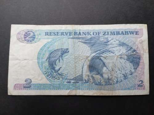 Reserve bank of Zimbabwe Two Dollars 1983