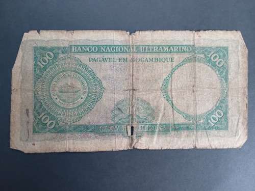 Banco Nacional Ultramarino Mocambique 100 Cem Escudos 1961