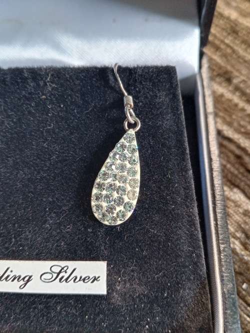 Sterling silver earrings in box