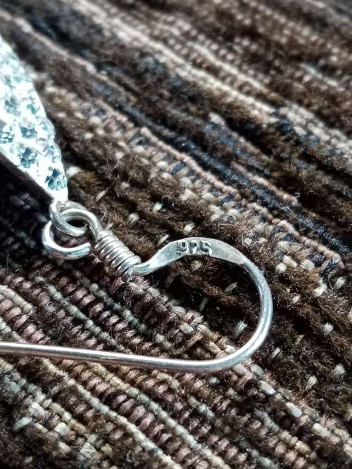 Sterling silver earrings in box