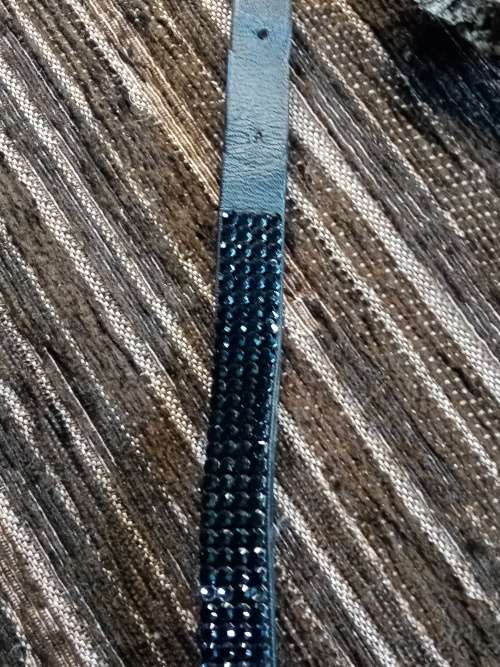 Sbravoski leather bracelet with blackstone
