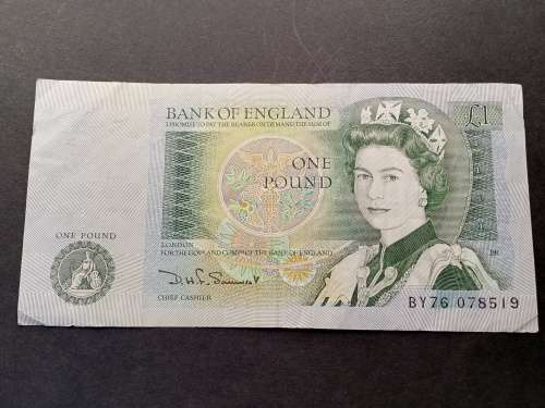 One pound note Isaac Newton Bank of England