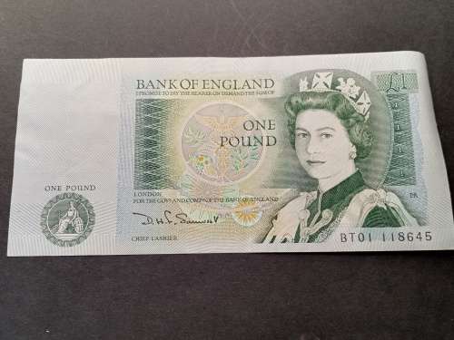 One pound note Isaac Newton Bank of England