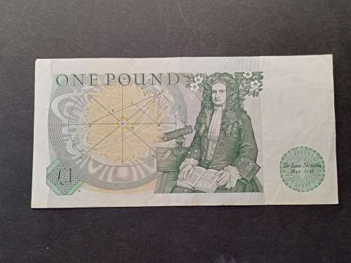 One pound note Isaac Newton Bank of England