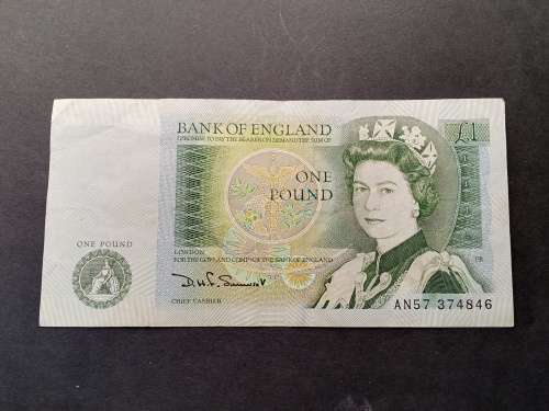 One pound note Isaac Newton Bank of England