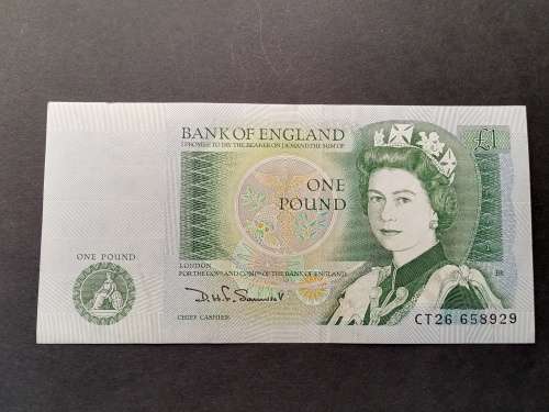 One pound note Isaac Newton Bank of England