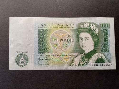 One pound note Isaac Newton Bank of England