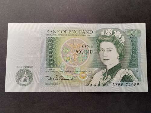One pound note Isaac Newton Bank of England
