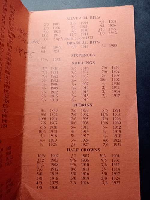 Prices for english coins booklet