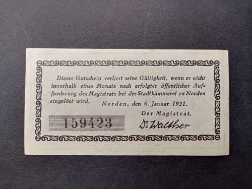 War notes 25 pfennige 1921