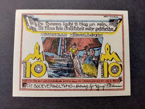 War notes 10 pfennig 1922