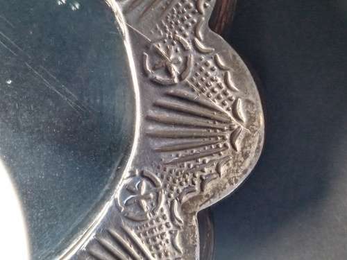 Antique silver mirror scanned 90% silver