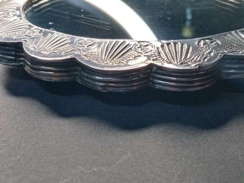 Antique silver mirror scanned 90% silver
