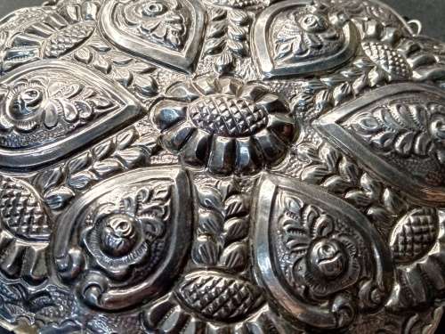 Antique silver mirror scanned 90% silver