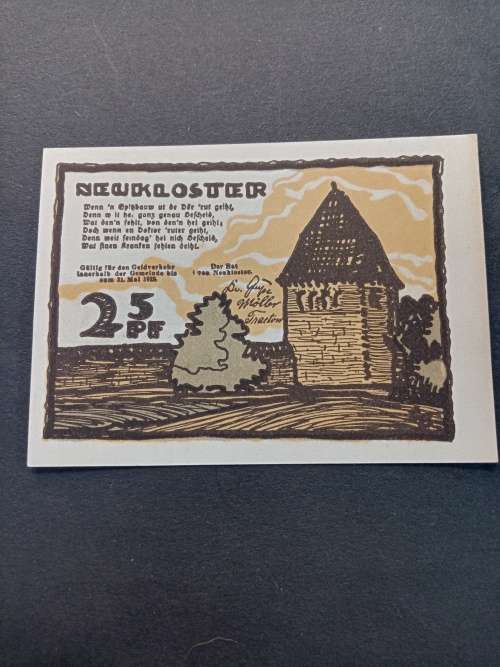 War notes 25 pfennig 1922