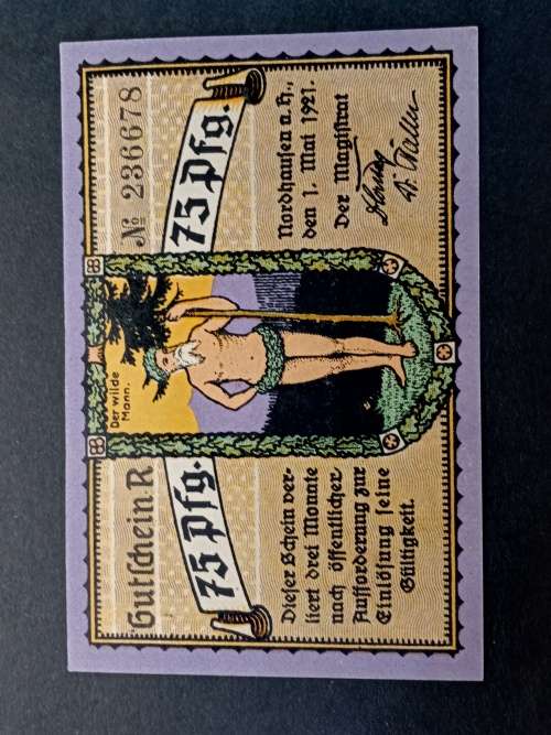 War notes 75 pfennig 1921
