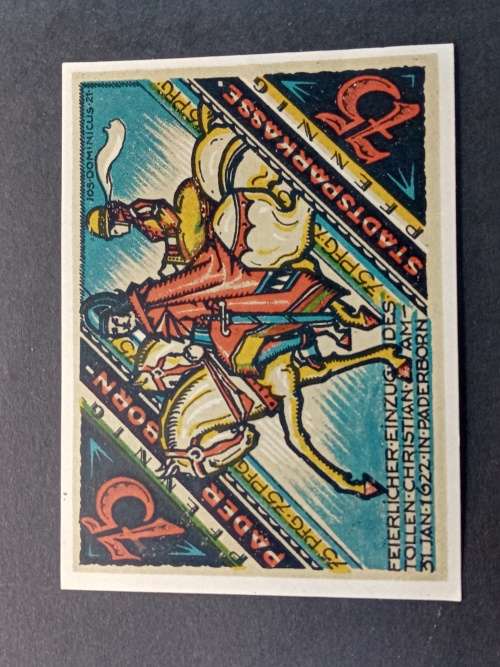 War notes 75 pfennig 1921