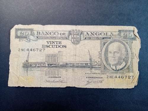 Banco De Angola 20 Vinte Escudos