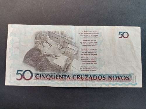 Banco Central Brasil 50 cinquenta cruzados novos