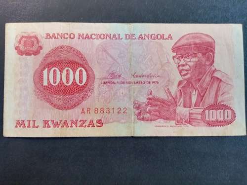 Banco Nacional De Angola 1000 Mil Kwanzas 1976
