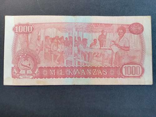 Banco Nacional De Angola 1000 Mil Kwanzas 1976