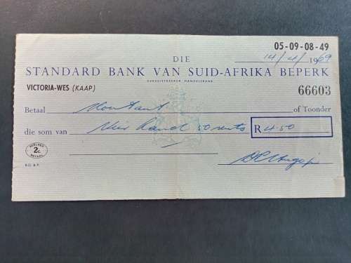 Standard Bank Van Suid Afrika 14/4/1969