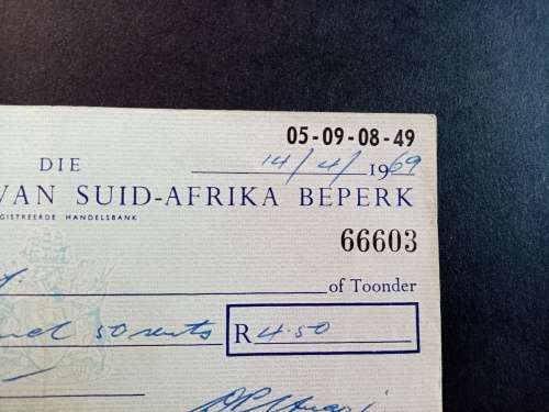 Standard Bank Van Suid Afrika 14/4/1969