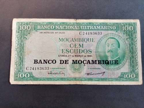 Mocambique 100 Cem Escudos 1961