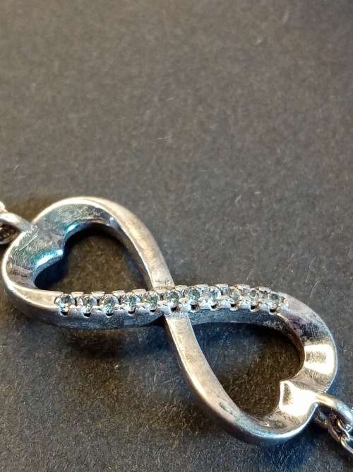 Sterling silver Eternity bracelet 21.5 cm