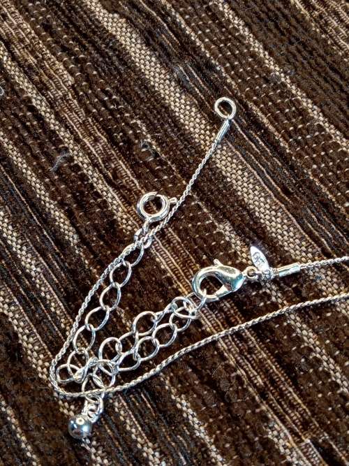 Sterling silver Necklace with pendant 48.5cm