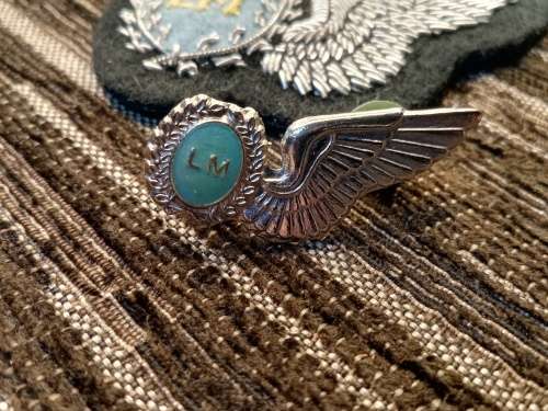 LM Airforce halfwing silver cloth and metal