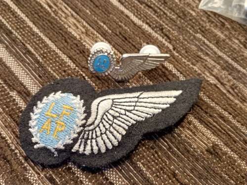 LFAP Airforce halfwing silver cloth and metal