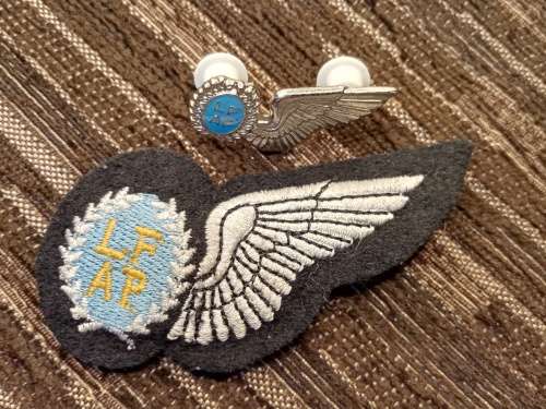 LFAP Airforce halfwing silver cloth and metal