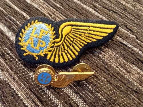 LFAP Airforce halfwing gold cloth and metal