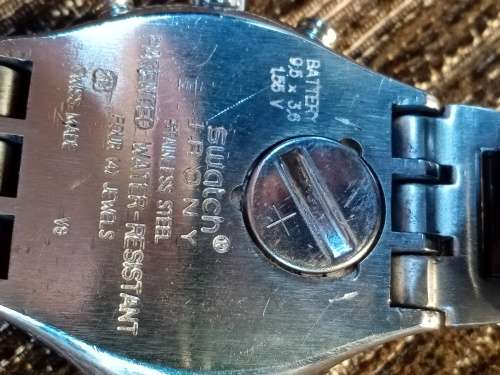 Swatch chronograph wrist watch 39mm ex crown WORKING