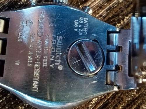Swatch chronograph wrist watch 39mm ex crown WORKING