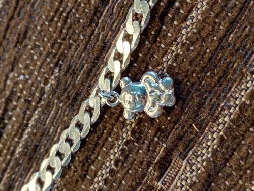 Charm bracelet with 4 charms 20.7 cm long