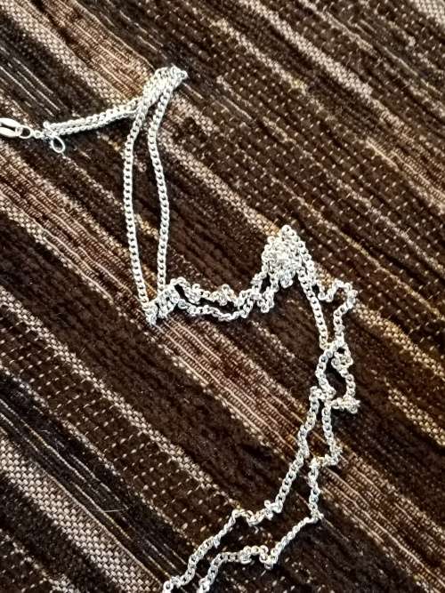 Extra long neck chain sterling silver with R1 coin pendant 90cm long