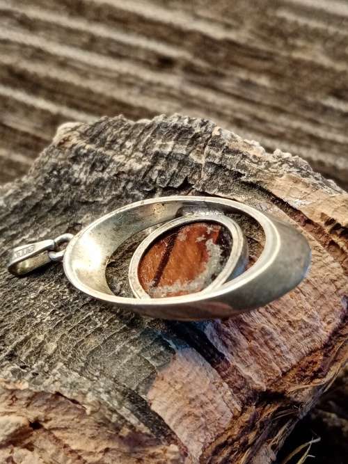 Tiger eye pendant sterling silver
