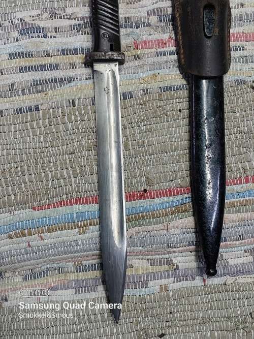German k98 Bayonet by Berg and Co This is a one year only Bayonet 1943