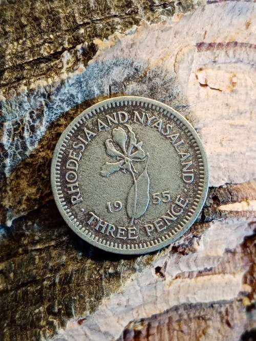 Rhodesia and Nyasaland 1955 threepence