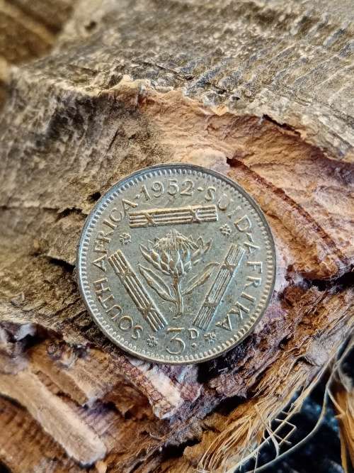 South Africa 1952 three pence