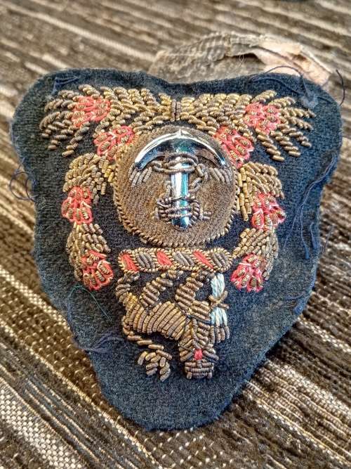 Navy embroided badge