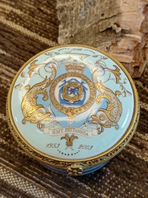 Ceramic H.M.Y Britannia 1953-2003 height 35mm diameter 40mm