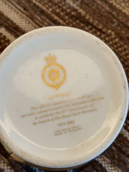 Ceramic H.M.Y Britannia 1953-2003 height 35mm diameter 40mm