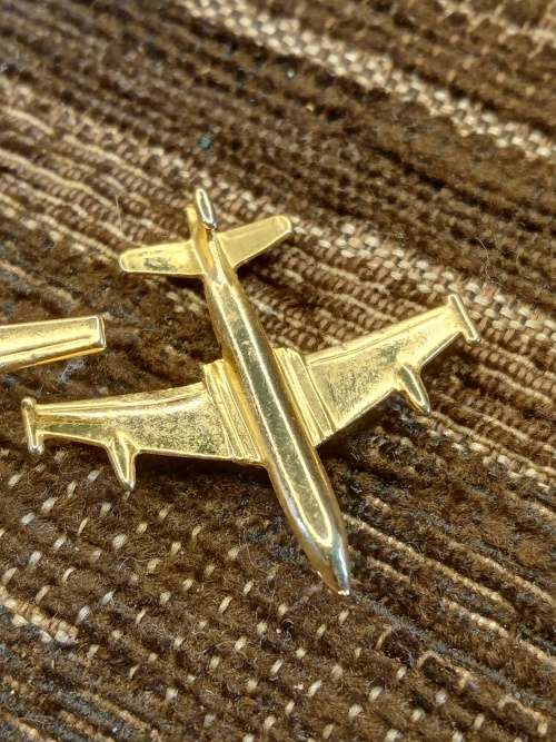 2 fighter jet lapel pins no pins on the back