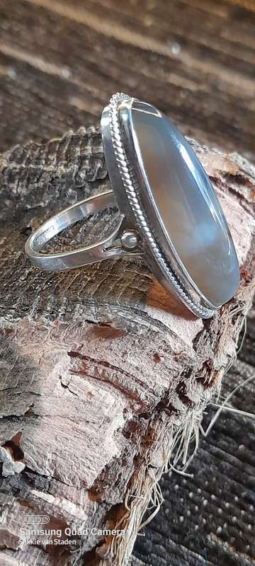 Sterling Silver ladies ring Size O No Box!